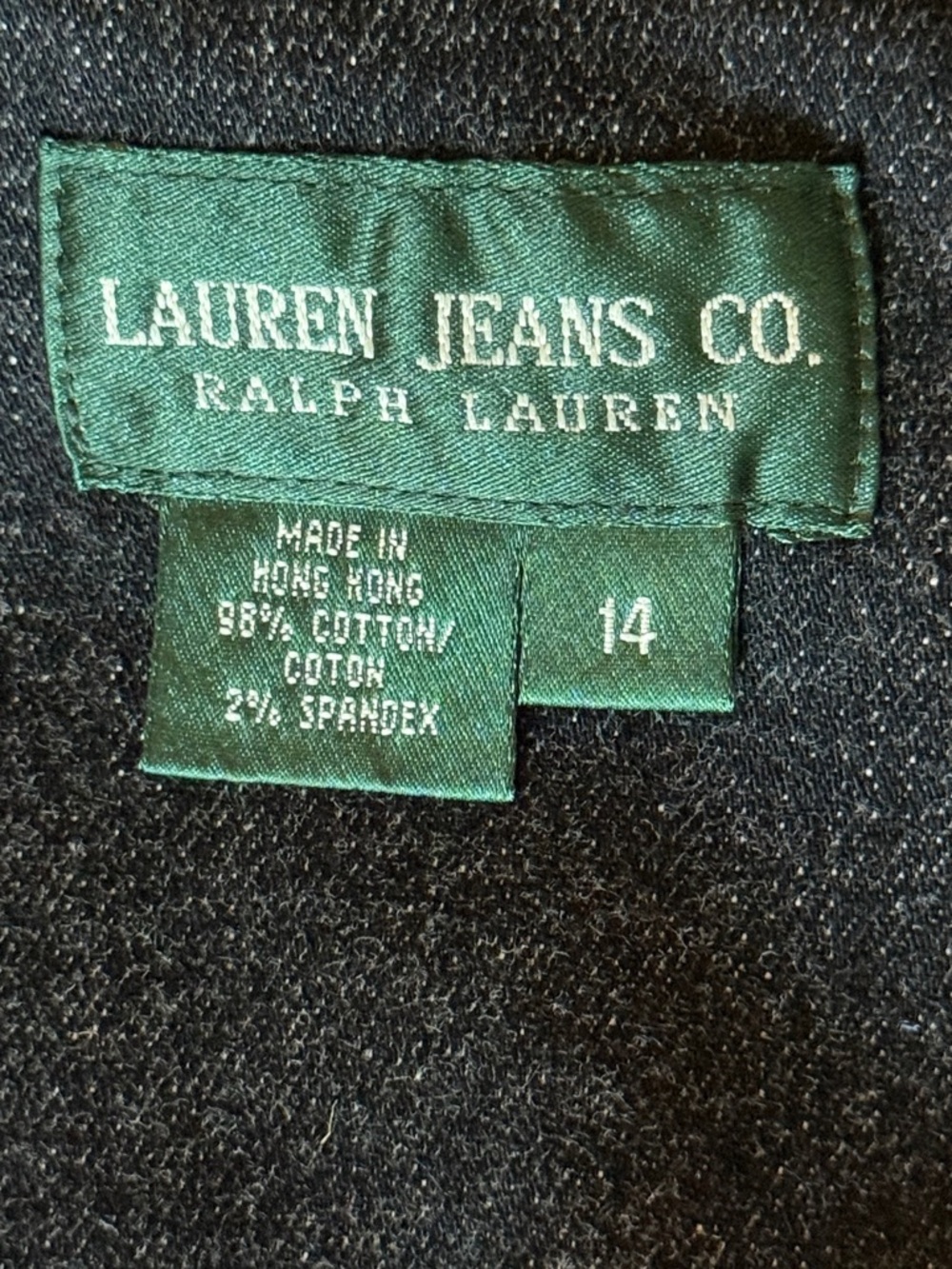 Vintage Ralph Lauren Black Denim Equestrian Blazer Gold Crest Buttons 14 fits L - Picture 8 of 9